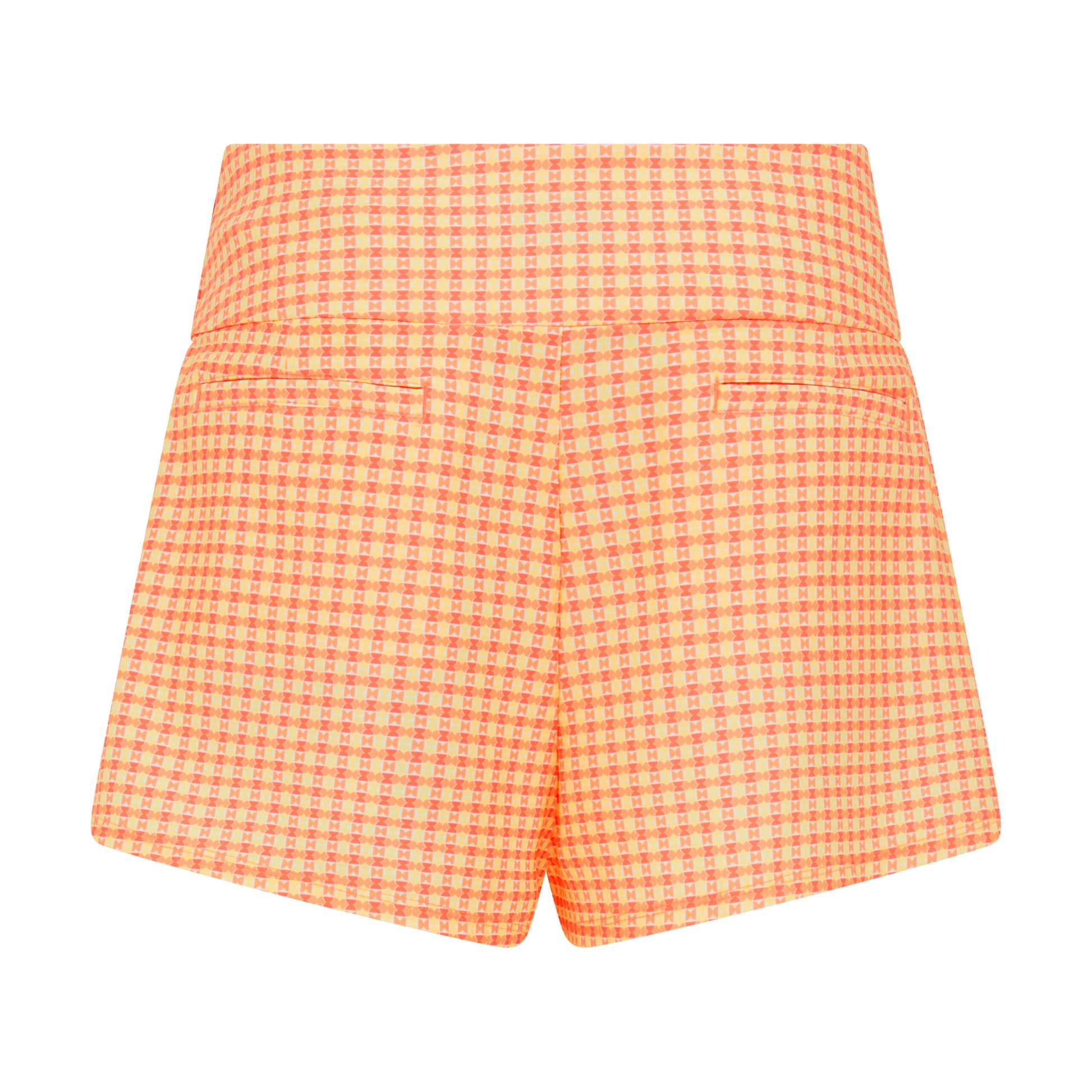 Original Penguin Ladies High Waisted Bowtie Print Shorts with Side Zip