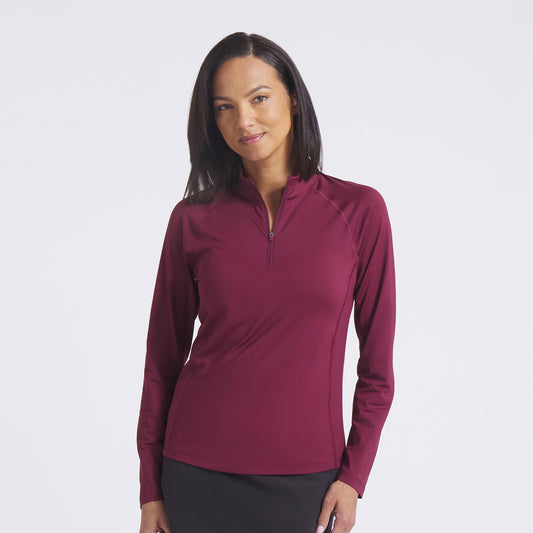 Puma Golf Ladies Long Sleeve Lightweight Zip Neck Top