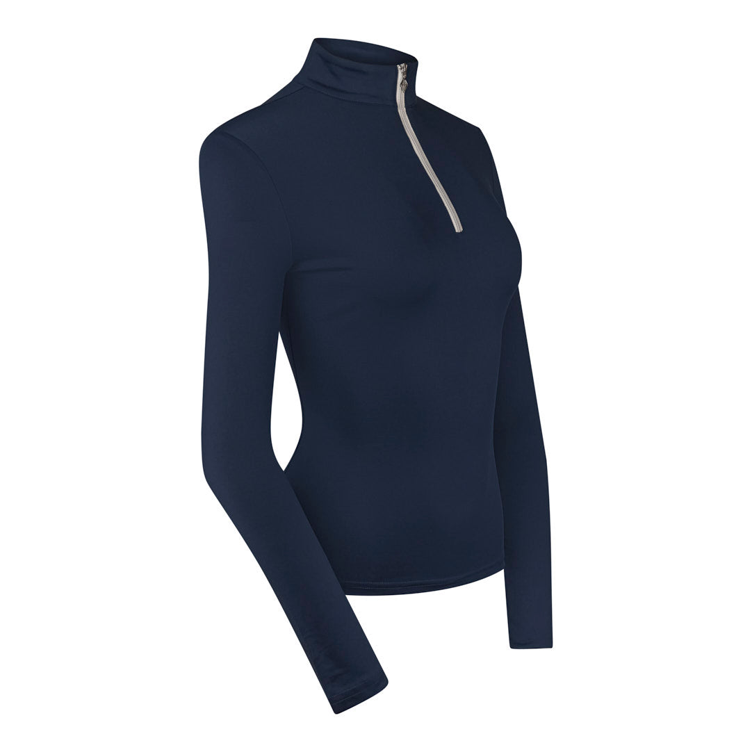 Pure Ladies Lightweight Mid-Layer Top in Navy