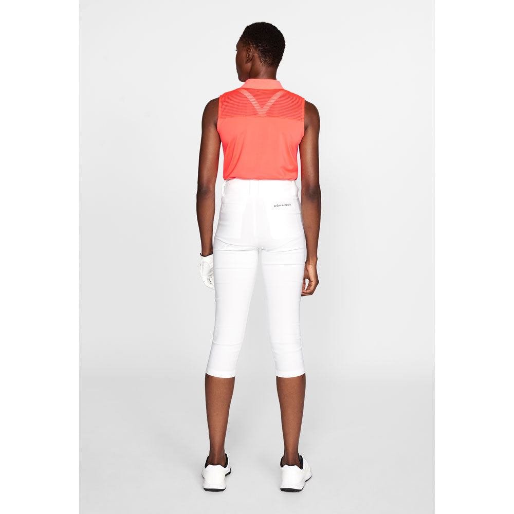 Rohnisch Ladies Slim-Fit Pull-On White Golf Capris