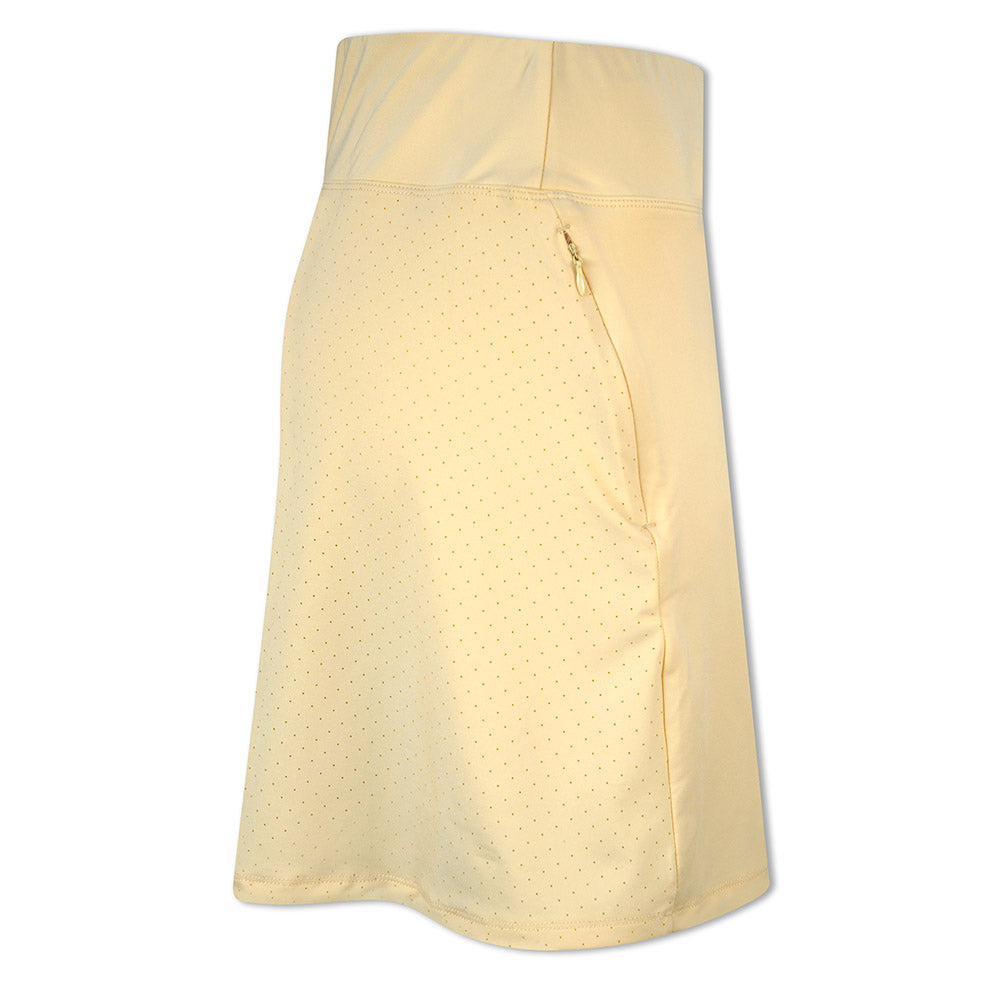 Rohnisch Ladies Perforated Panel Apricot Pull-On Stretch Skort