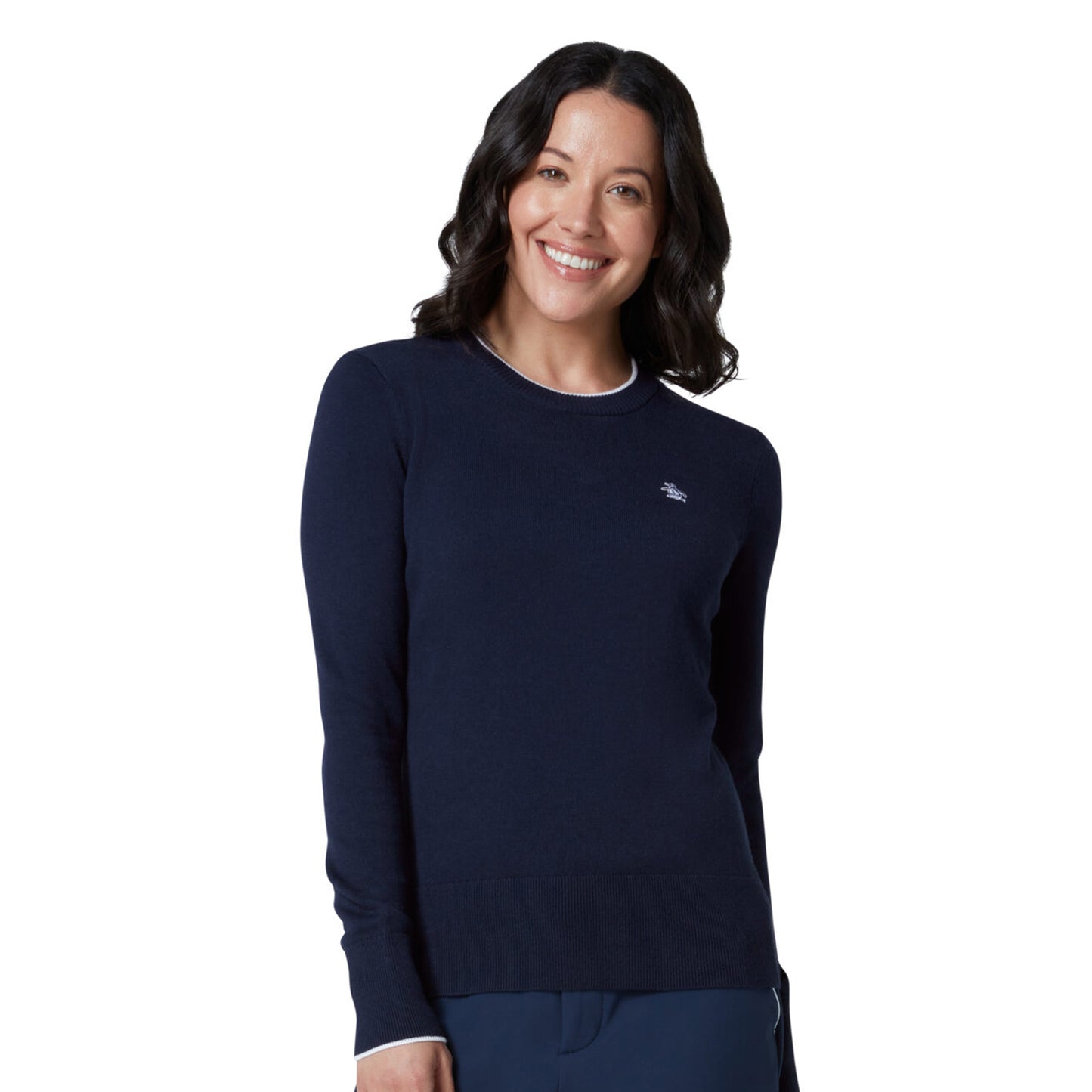 Original Penguin Ladies Crew Neck Navy Golf Sweater