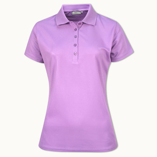 Glenmuir Ladies Short Sleeve Pique Polo with Stretch & UPF50+ in Amethyst