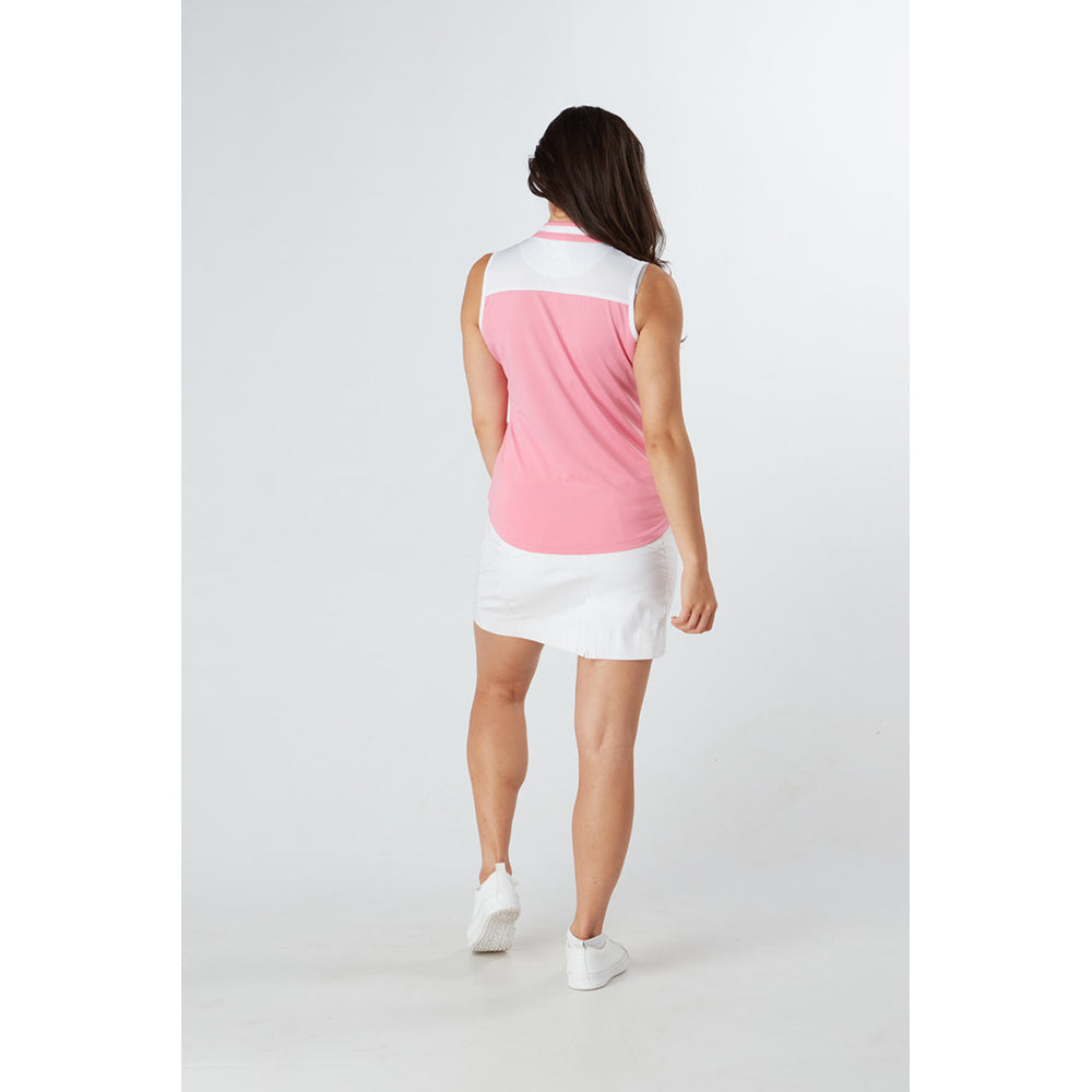 Swing Out Sister Zip-Neck Sleeveless Golf Polo