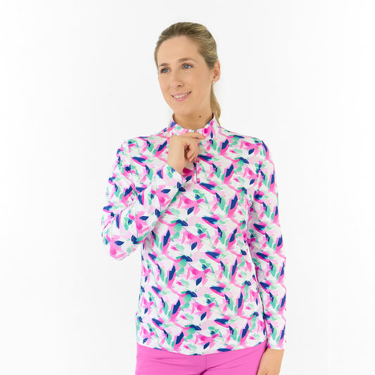 Pure Ladies Long Sleeve Top in Bold Abstract Print for Effortless Style & All-Day Comfort