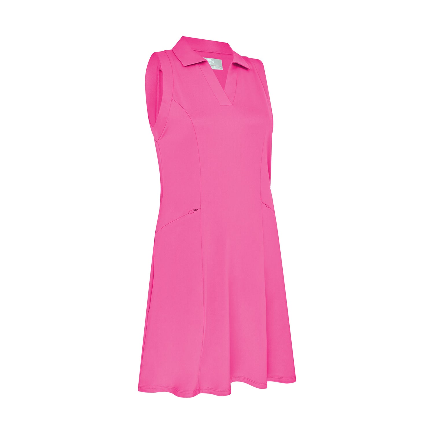 Callaway Ladies Cheeky Pink Golf Dress with Mesh Detail