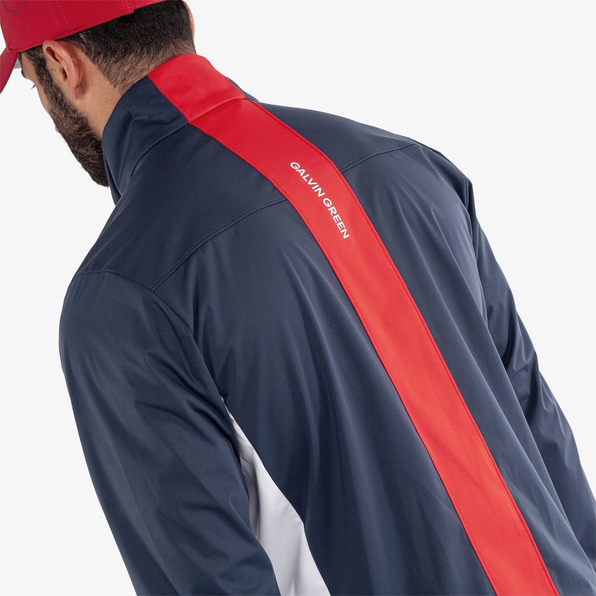 Galvin Green Mens Navy Windproof Jacket with Contrast Detailing & Water Repellent Finish