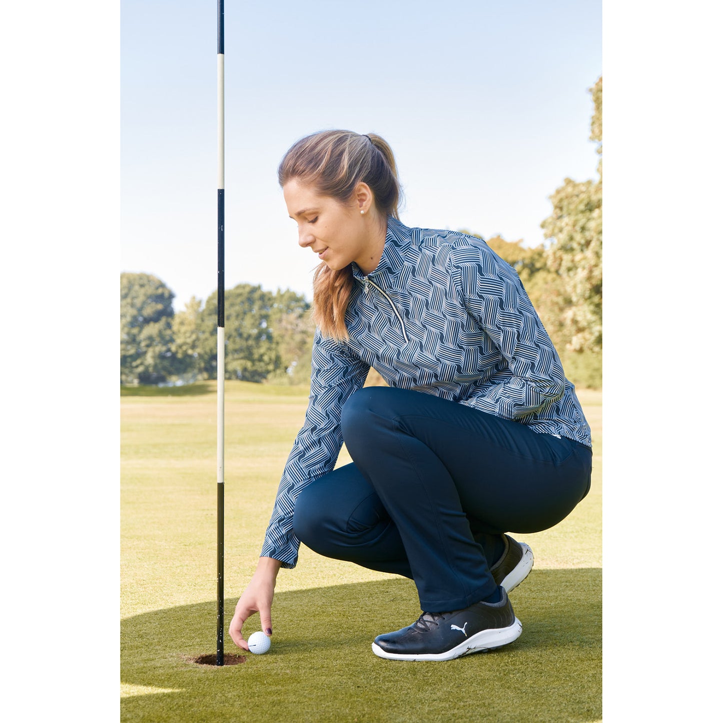 Pure Ladies Brushed Back Long Sleeve Golf Top