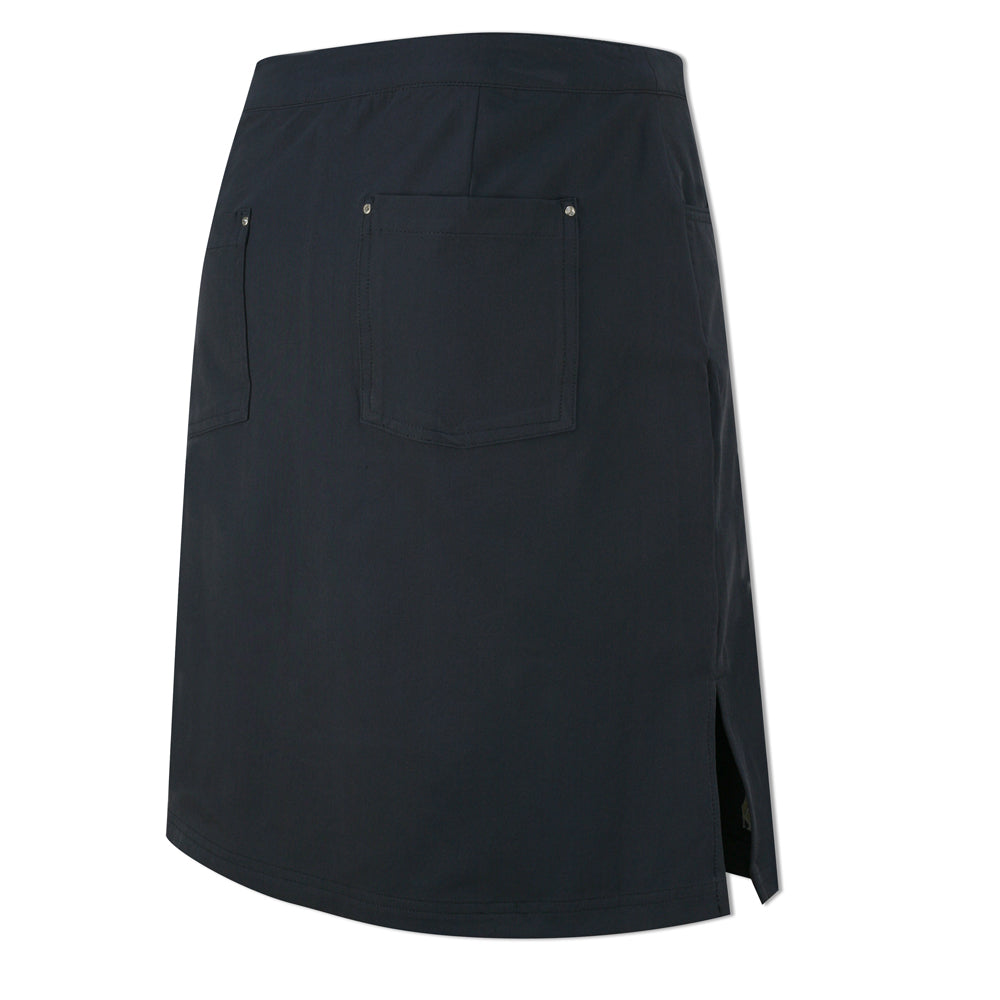 Glenmuir Ladies Soft 4-Way Stretch Skort with Flattering Fit in Navy Blue