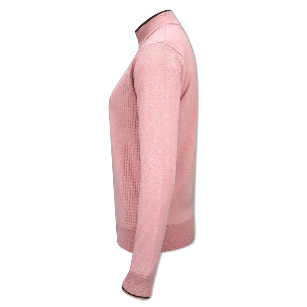 Callaway Ladies Lined Windstopper Full-Zip Sweater in Pink Nectar