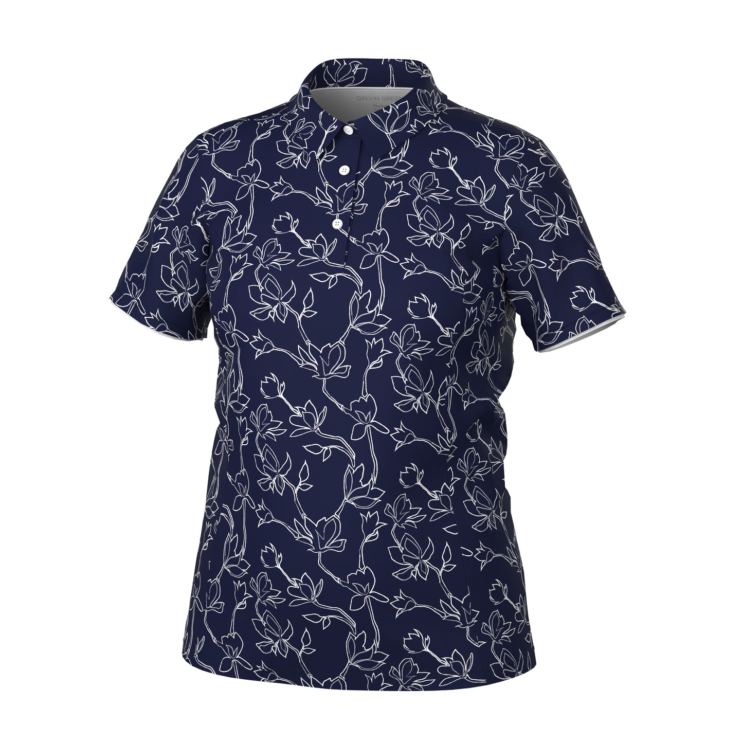 Galvin Green Ladies VENTIL8 PLUS Short Sleeve Polo with Floral Print in Navy