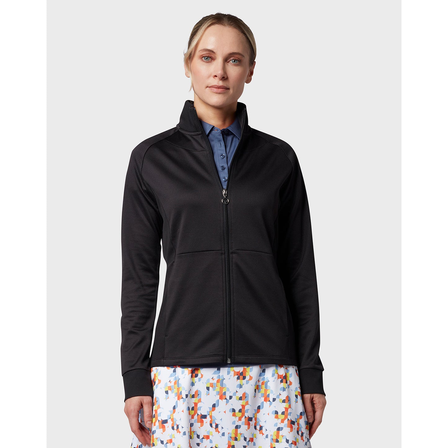 Callaway Ladies Thermal Jersey Knit Jacket in Caviar