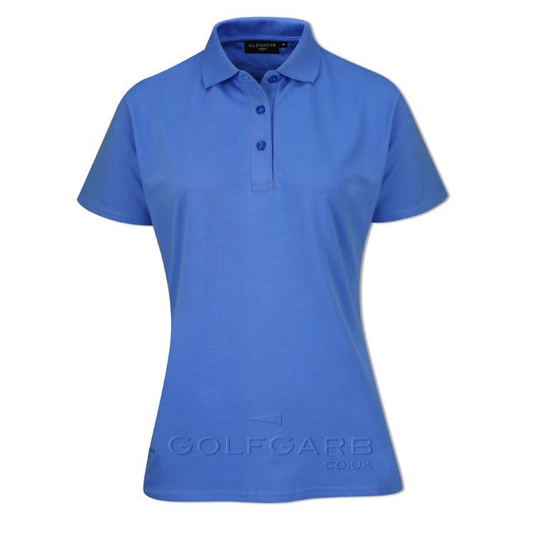 Glenmuir Ladies Pique Knit Short-Sleeve Polo with Soft Cotton Finish in Tahiti