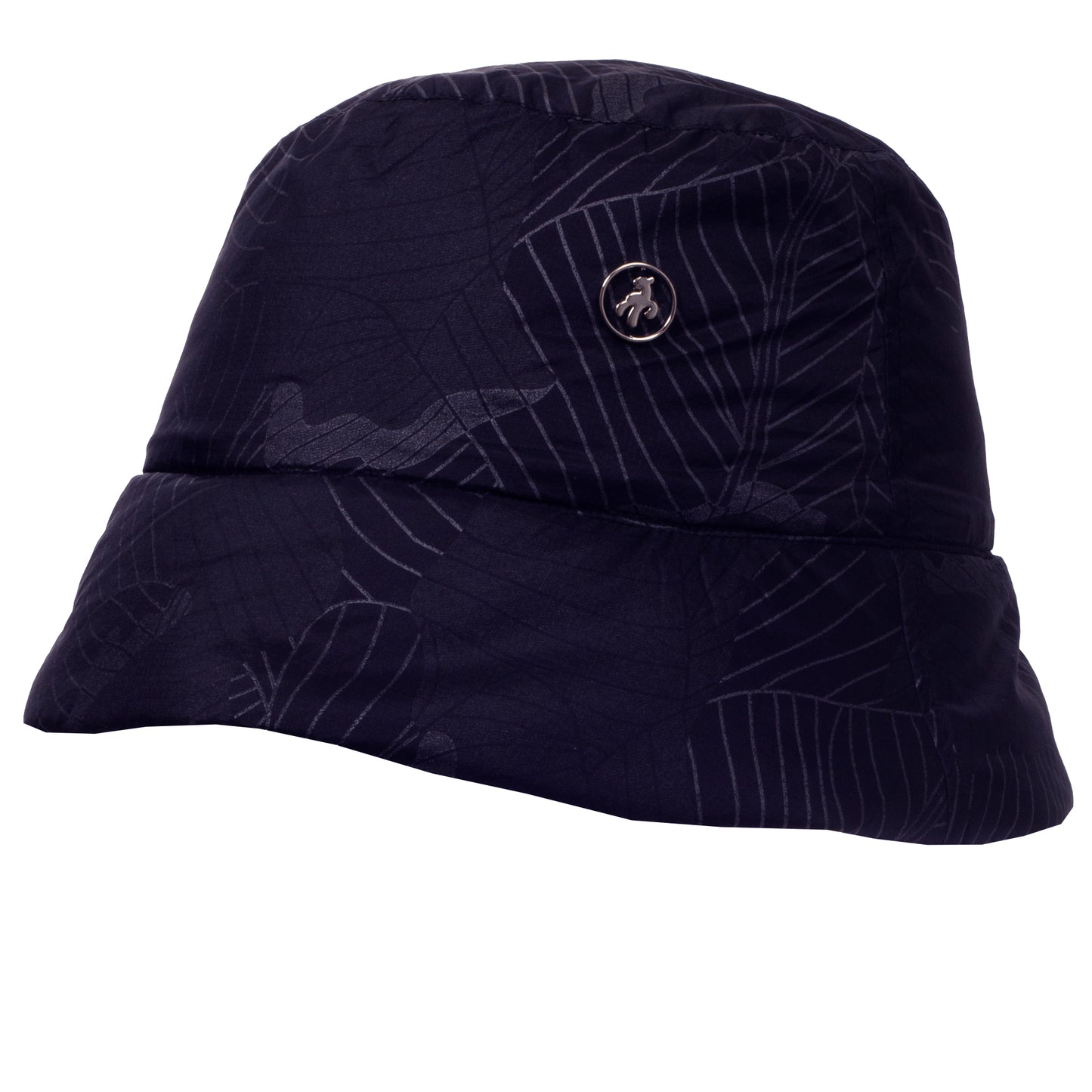 Green Lamb Ladies Padded Bucket Hat in Navy Reflective Print