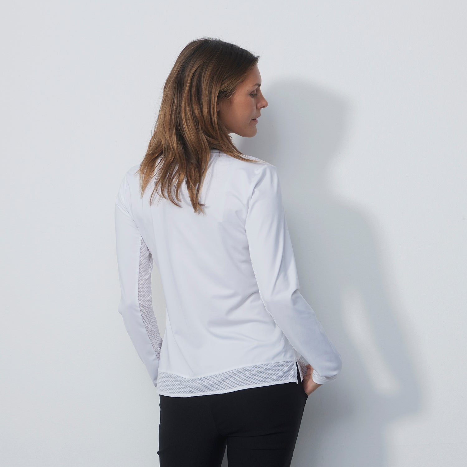 Daily Sports Ladies Classic Long Sleeve Golf Polo Shirt in White