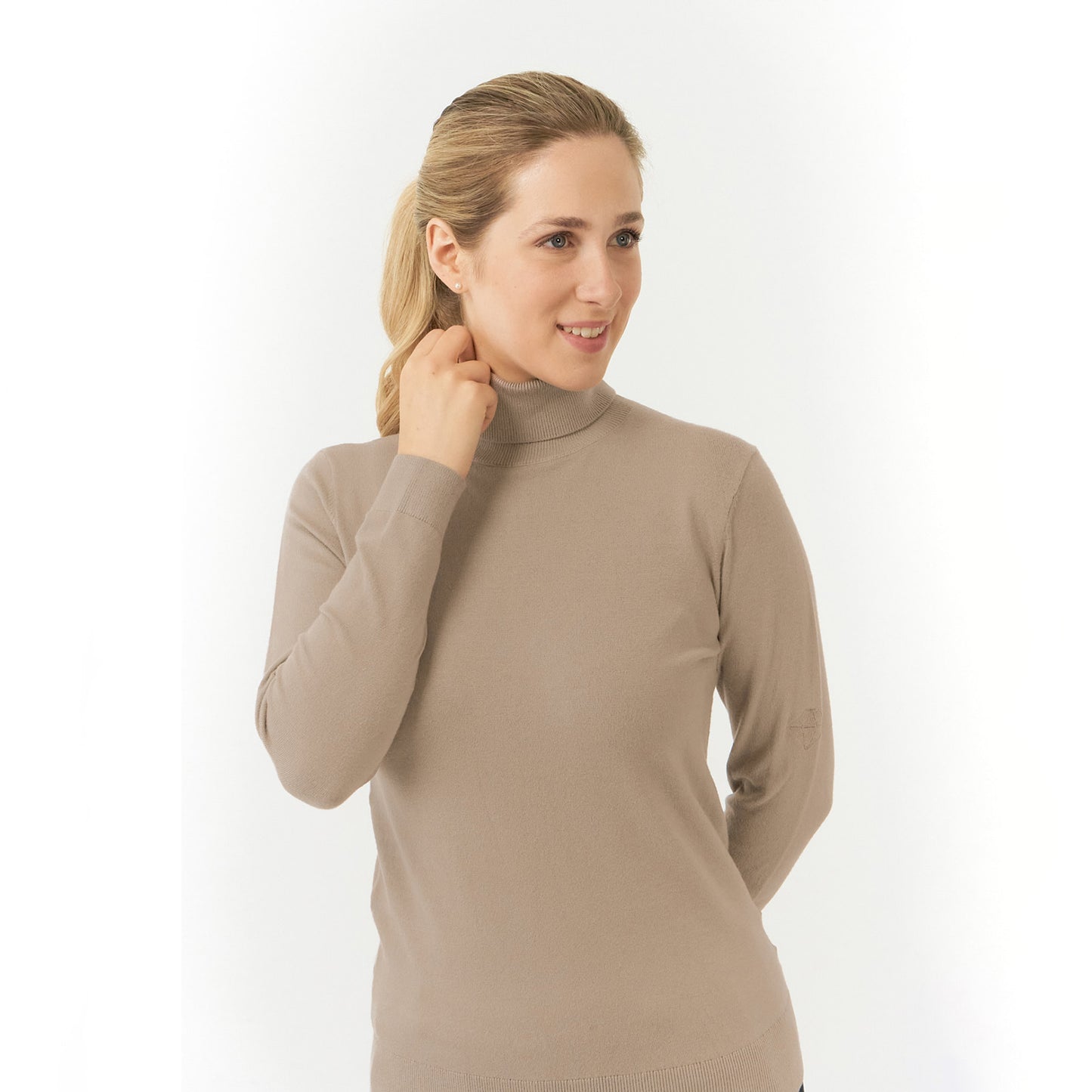 Pure Ladies Fine Knit Super-Soft Roll Neck