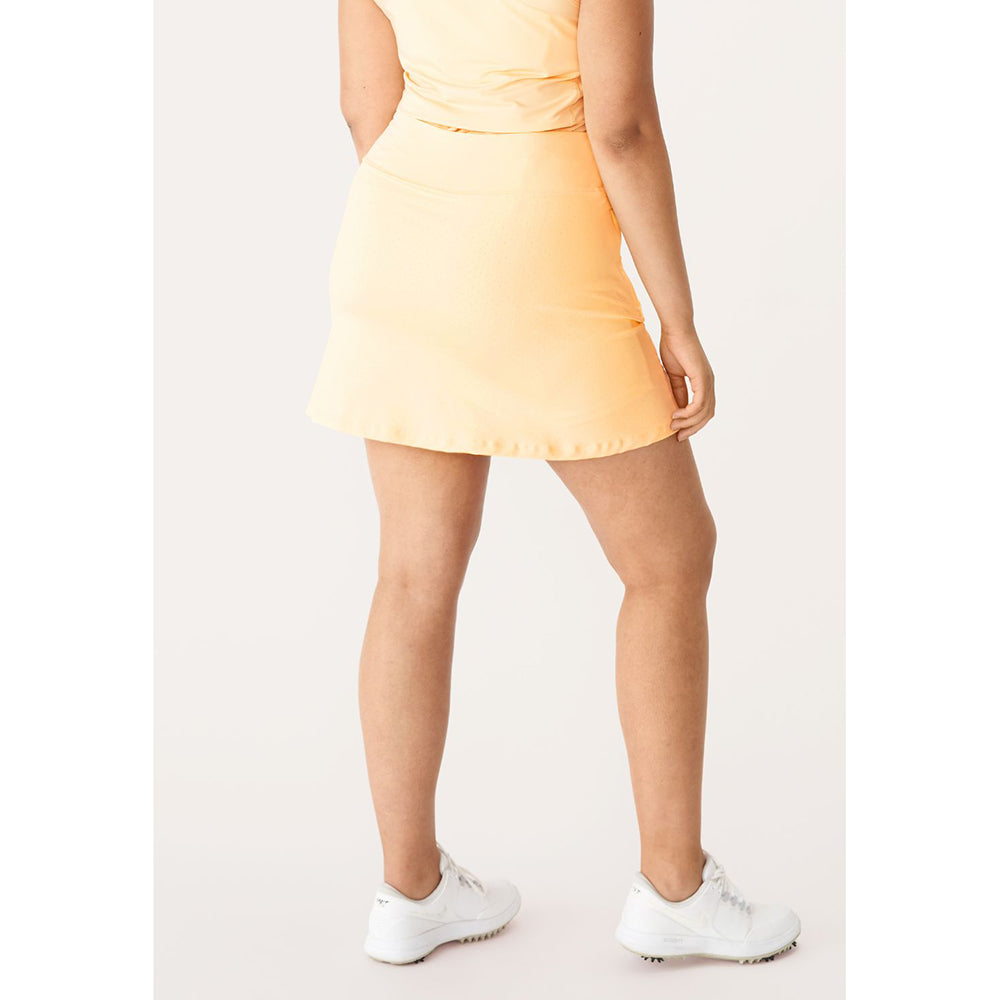 Rohnisch Ladies Perforated Panel Apricot Pull-On Stretch Golf Skort