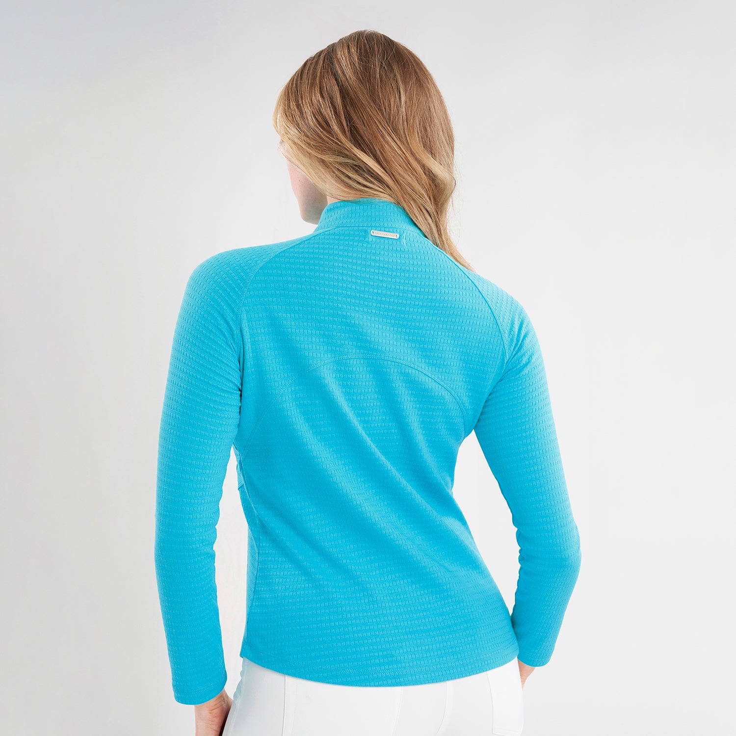 Green Lamb Ladies Zip Neck Top with Textured Finish