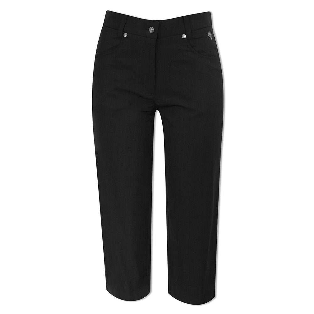 Pure Golf Ladies Stretch Capri in Black