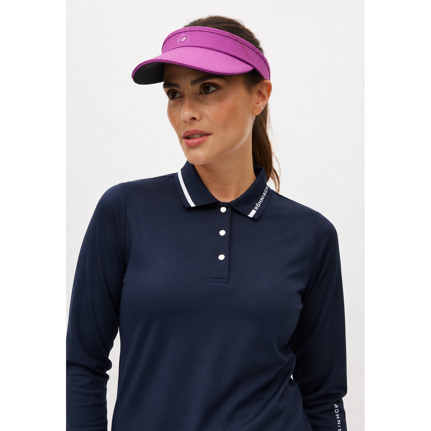 Rohnisch Ladies Navy Fine Brushed Back Top Where Sophisticated Style Meets Cosy Golf Comfort
