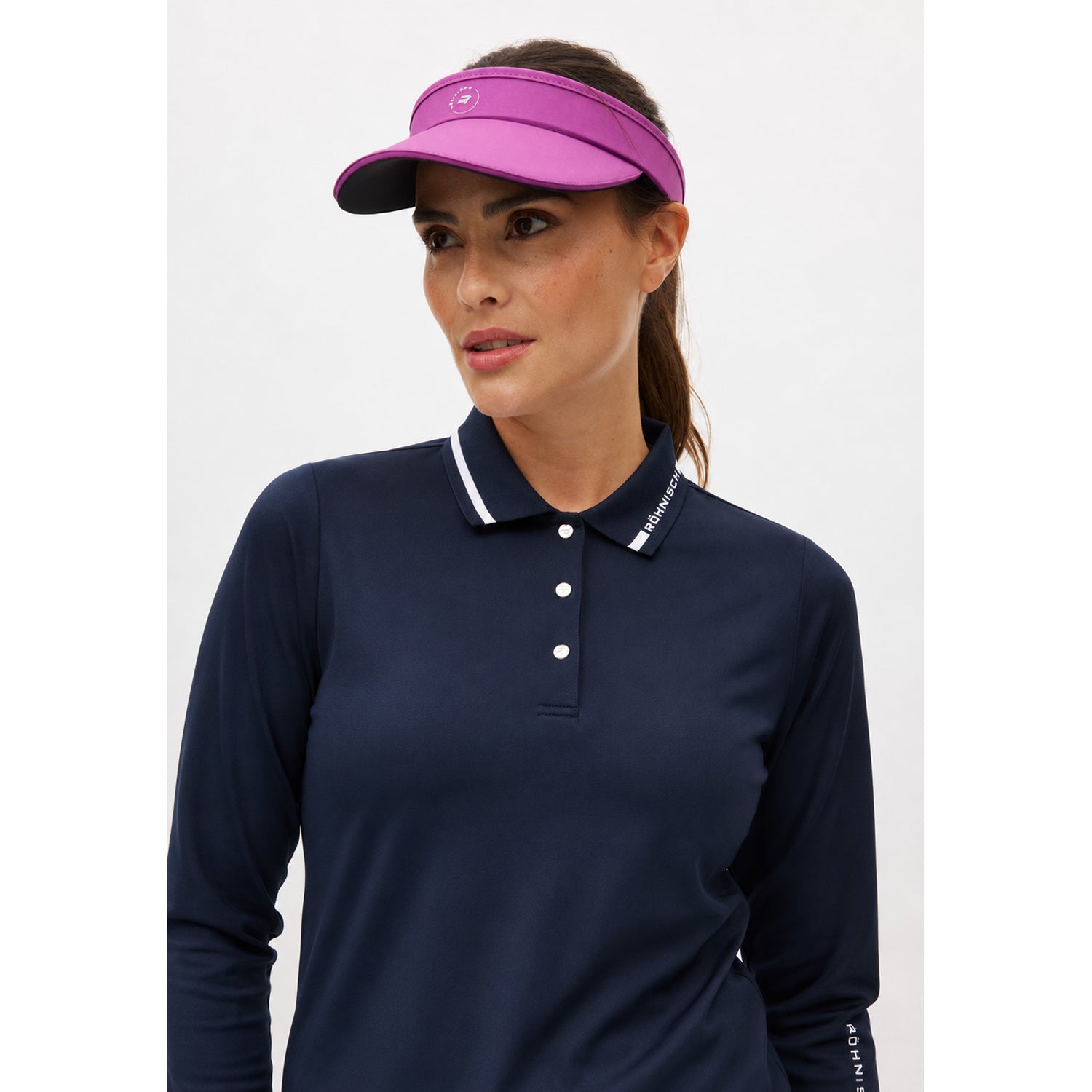 Rohnisch Ladies Navy Fine Brushed Back Top Where Sophisticated Style Meets Cosy Golf Comfort