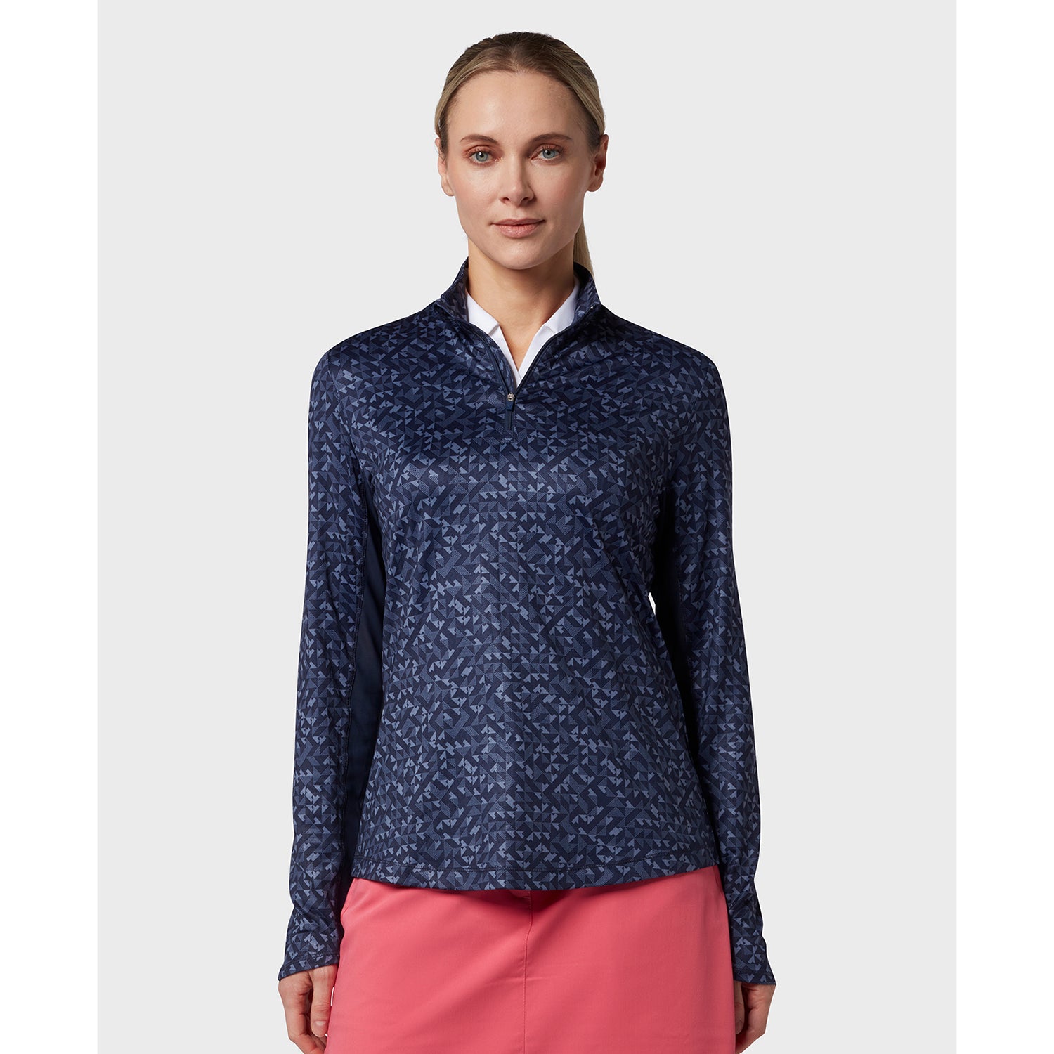 Callaway Ladies Geo Print Sun Protection Golf Top