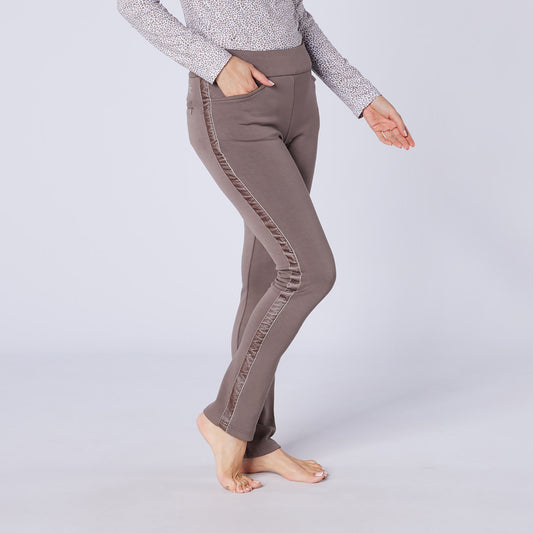 Swing Out Sister Ladies Thermal Pull-On Fleece Backed Trousers with Side Stripe