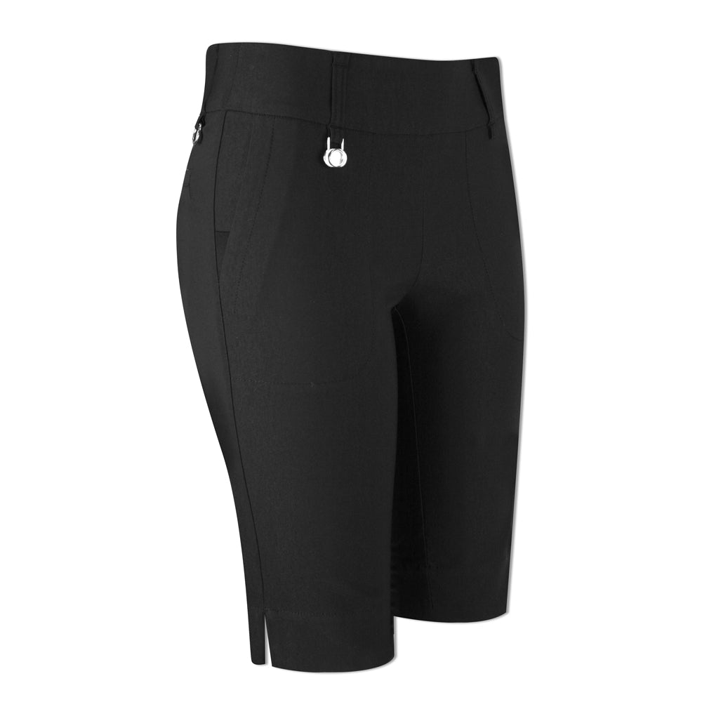 Daily Sports Ladies Pull-On City Shorts with Super-Stretch Finish in Black