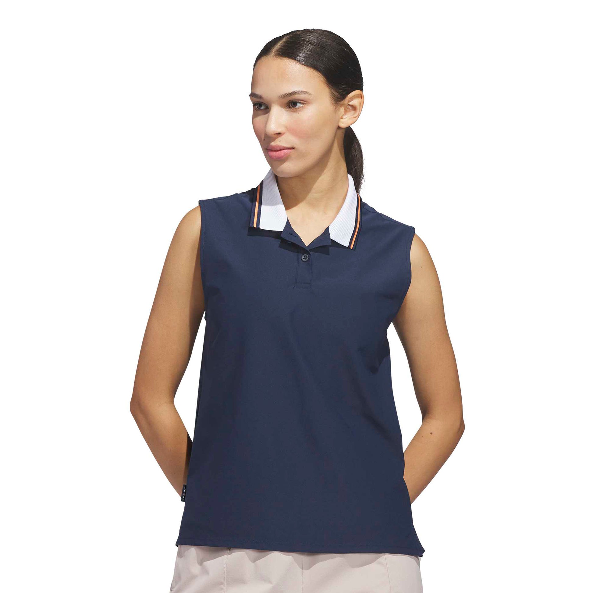 adidas Golf Ladies Navy Polo - Stylish Performance & Versatility for Warm-Weather Rounds
