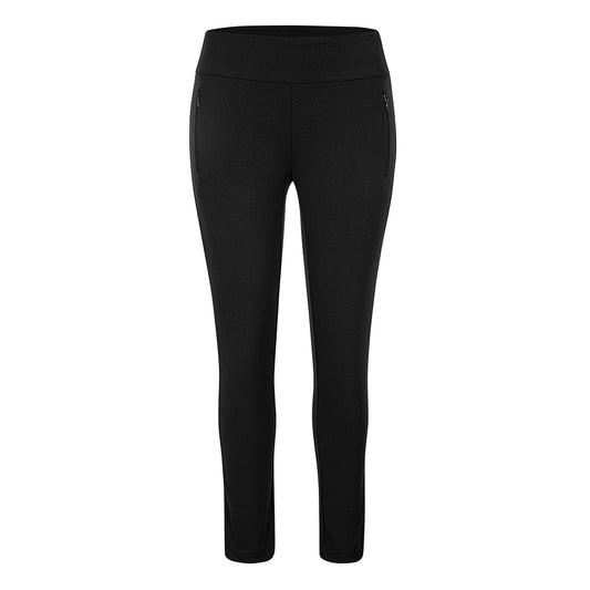 Tail Ladies Slim Fit Pull-On 7/8th Trouser in Onyx with Soft-Sheen Trim