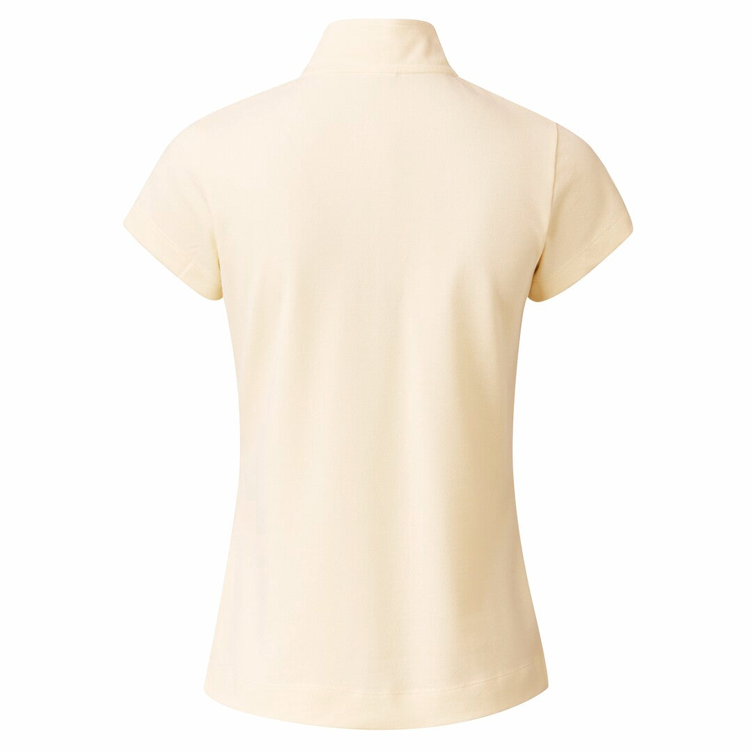 Daily Sport Ladies Zip-Neck Cap Sleeve Polo in Macaron