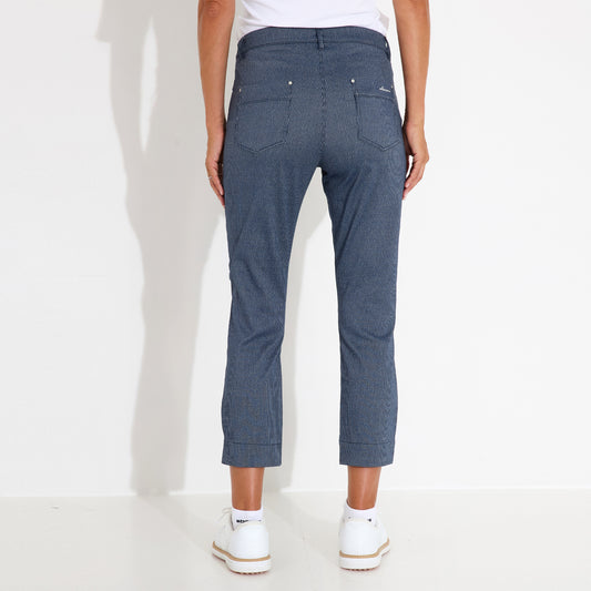 Abacus Ladies 7/8 Navy Pinstripe Trousers - Effortless Style & Performance
