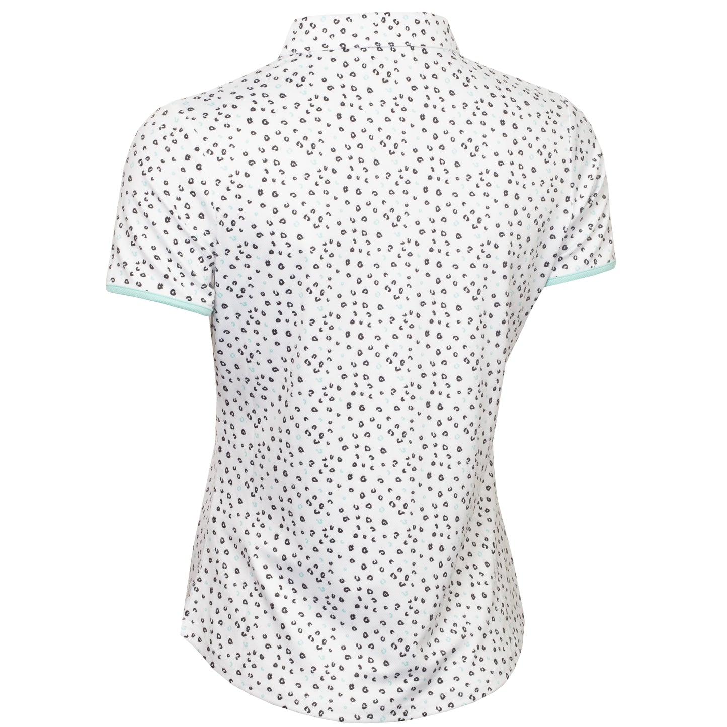 Green Lamb Women's Short Sleeve Leopard Print Polo - Last One Size 10 Only Left