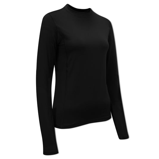 Callaway Ladies Long Sleeve Crew Neck Base Layer with SPF40 in Caviar