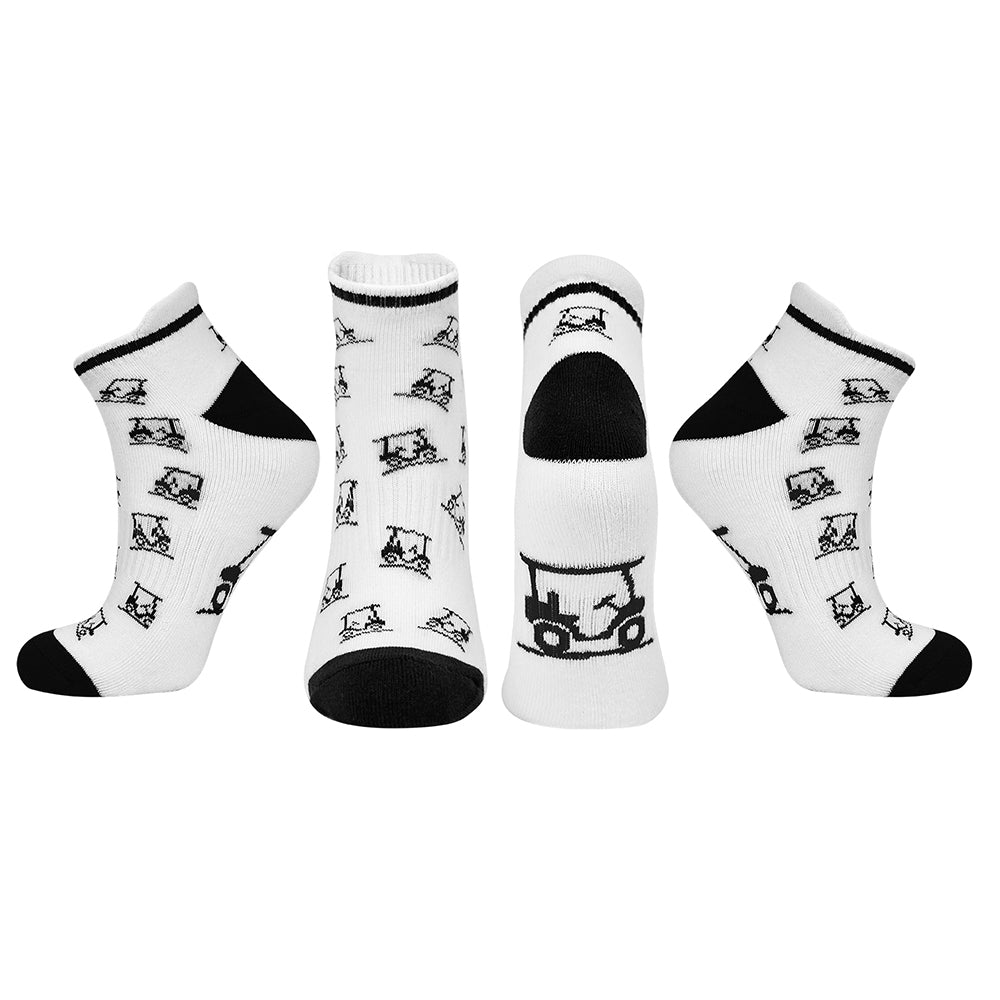 Surprizeshop Ladies 3 Pair Pack Golf Socks in Black & White Designs