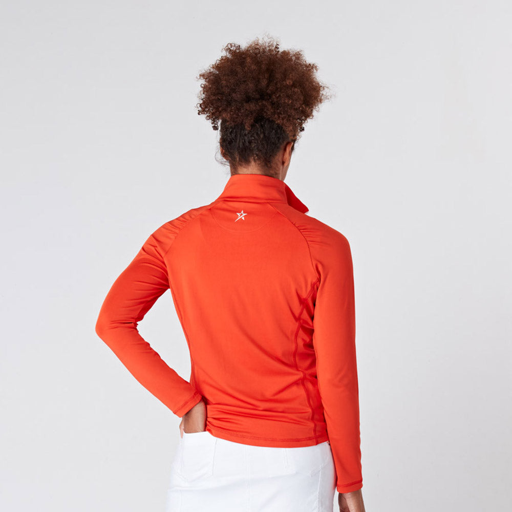 Swing Out Sister Ladies Code Red Zip-Neck Mid-Layer Golf Top