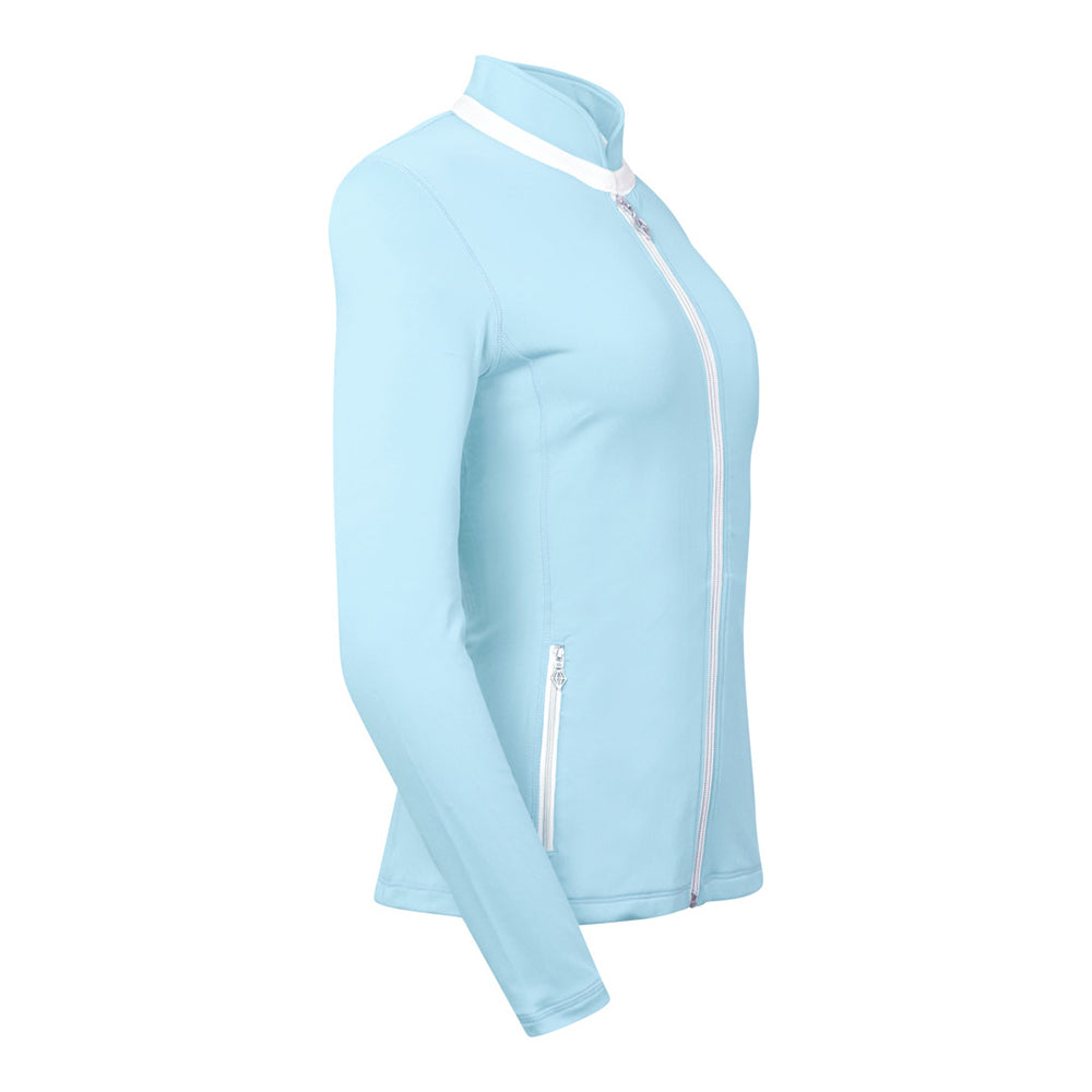 Pure Golf Ladies Mid-Layer Stretch Jacket in Pale Blue