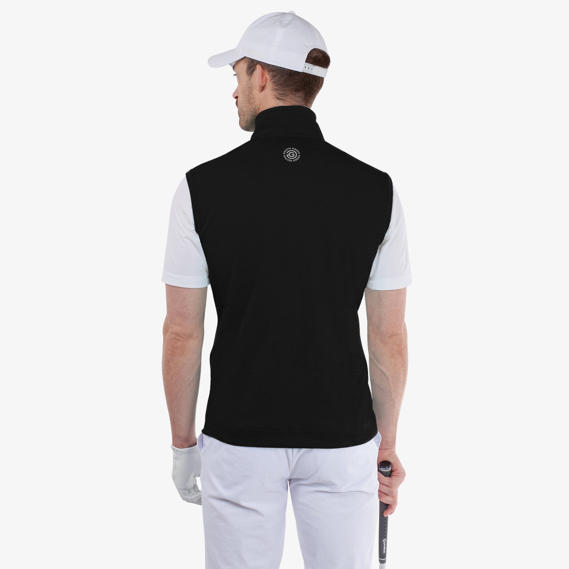 Galvin Green Mens Sleeveless Insulating Vest in Black