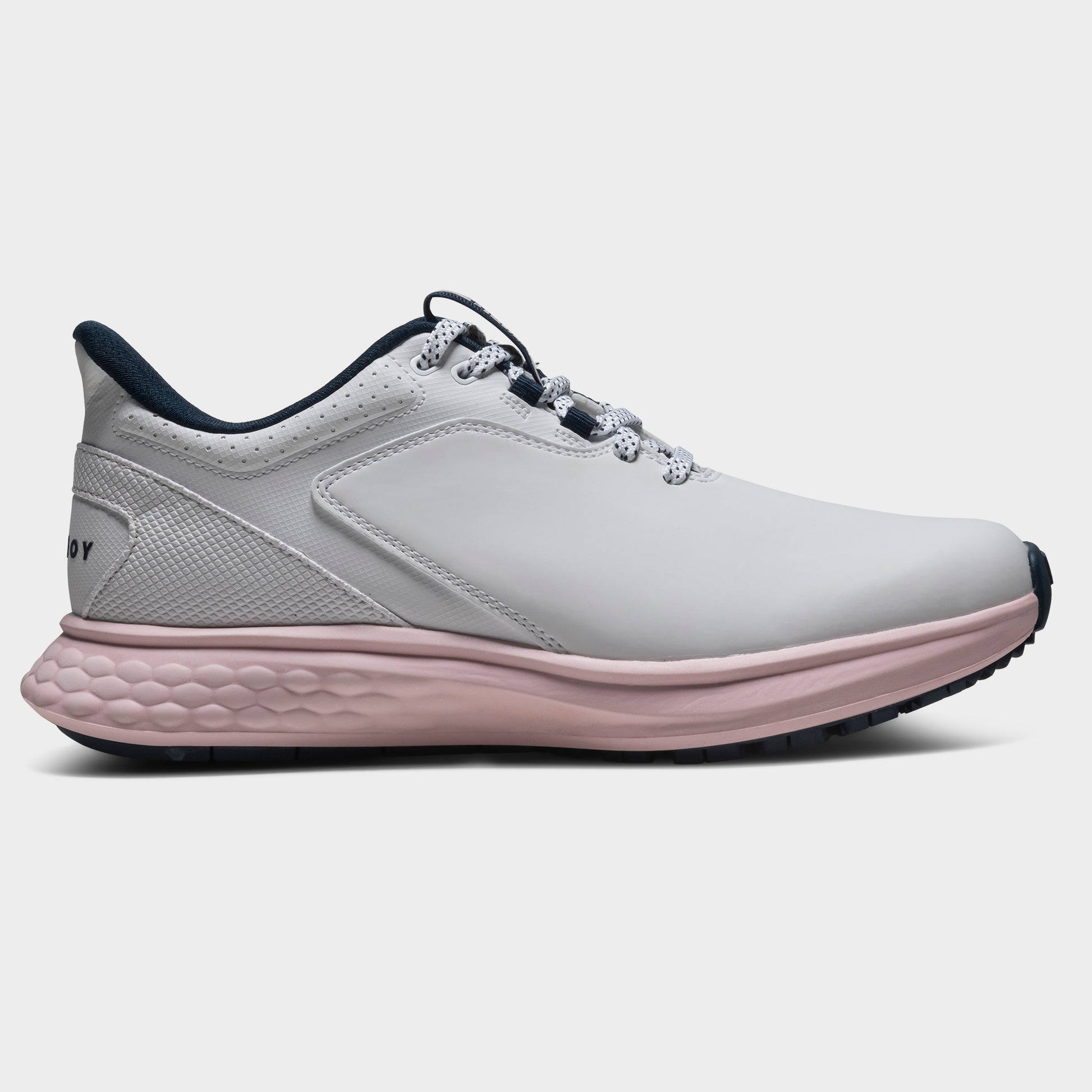 FootJoy Women's Wide Fit Waterproof Pulse Golf Shoes in White, Navy & Pink