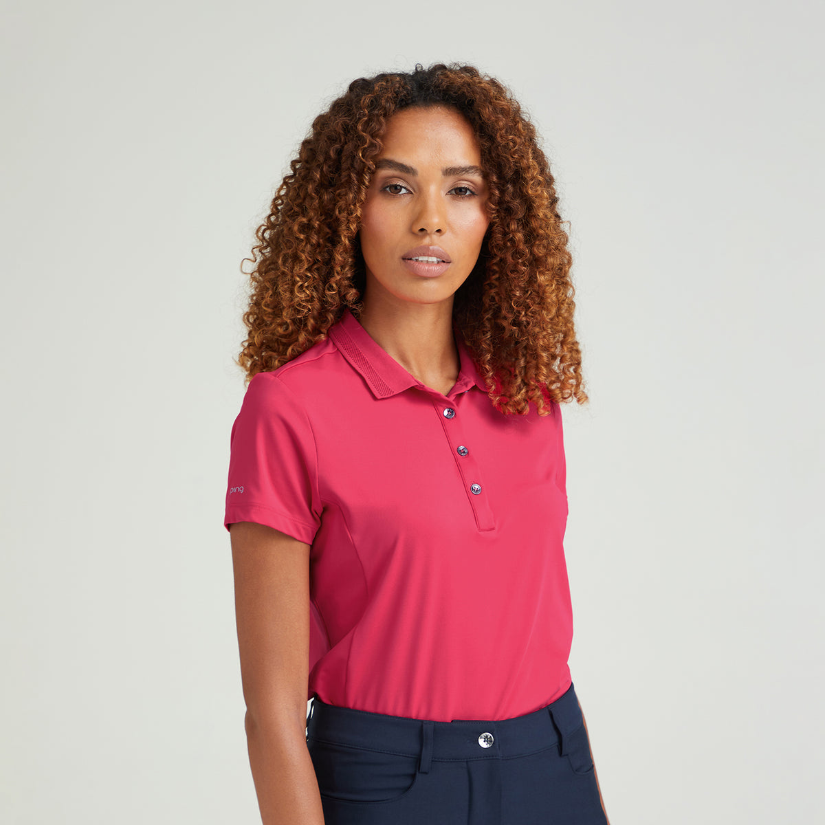 PING Ladies Textured Golf Polo Shirt 