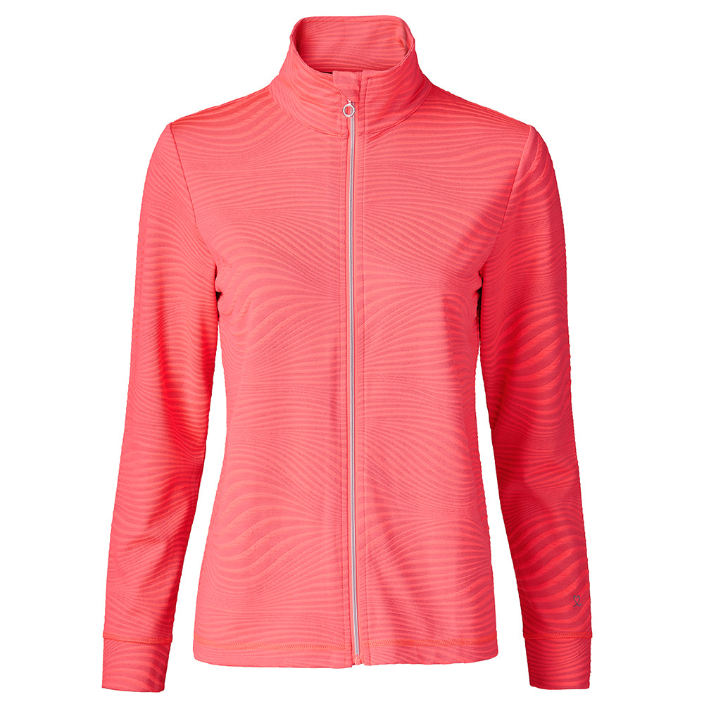 Daily Sports Ladies Full Zip Wave Print Mid-layer Golf Top