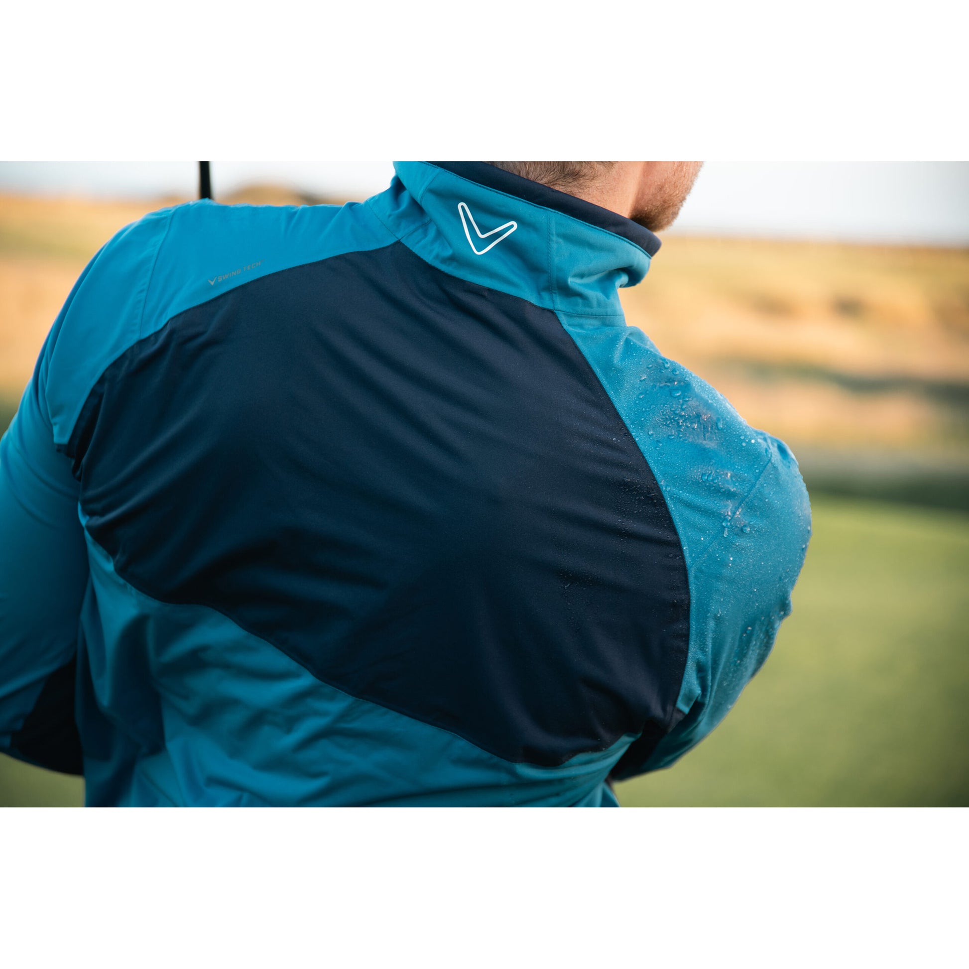 Callaway Mens Waterproof Jacket with Contrast Panels