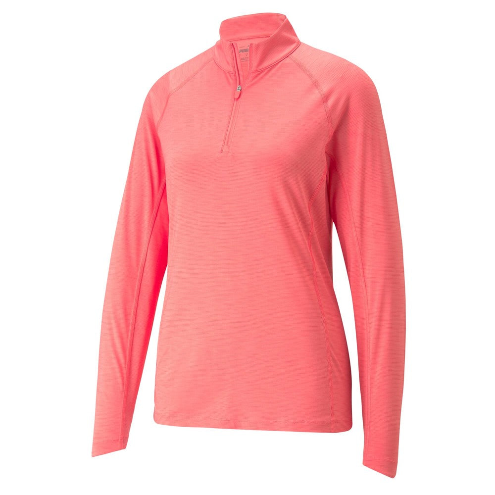 Puma Golf Ladies Long Sleeve YOU-V Top in Loveable Heather