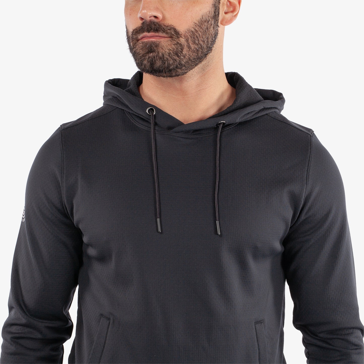 Galvin Green Mens Black Mid-Layer with Adjustable Hood
