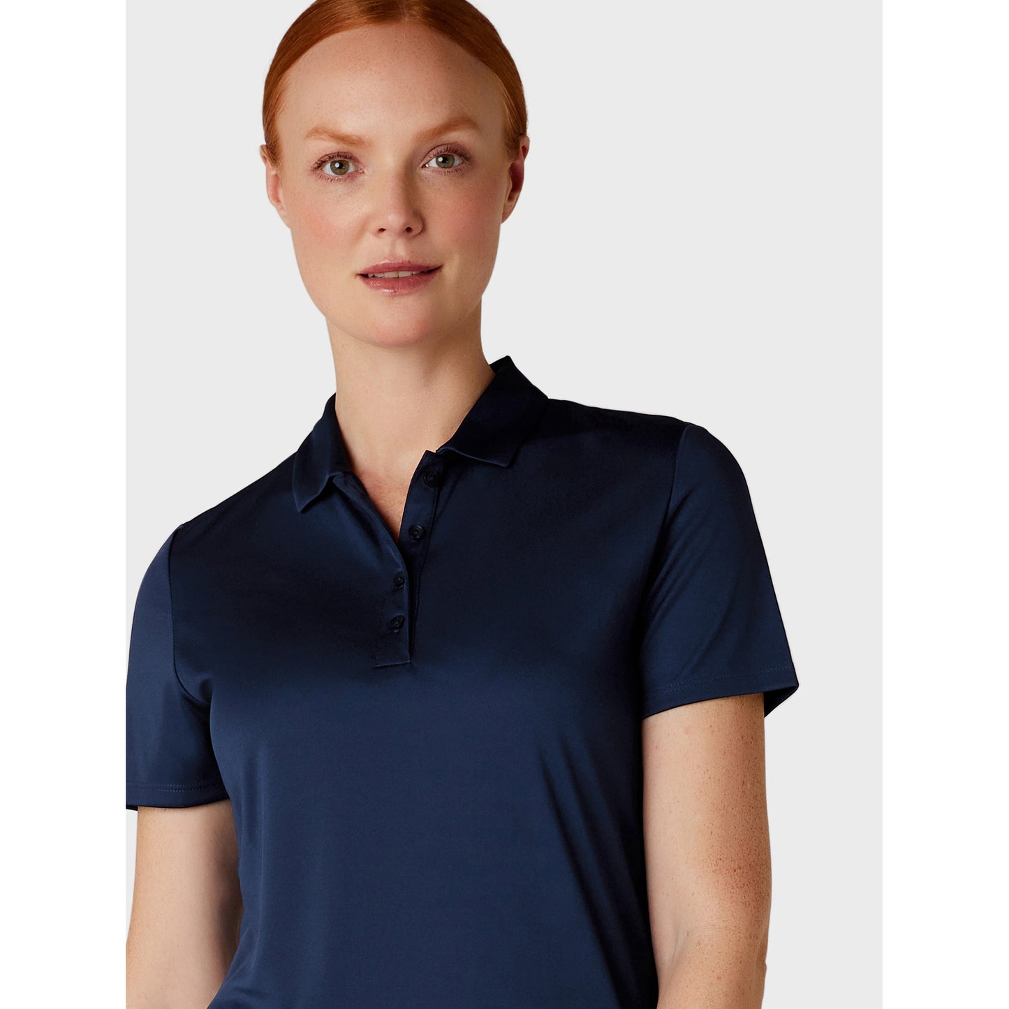 Callaway Ladies Peacoat Navy Short Sleeve Polo with UV Block Protection