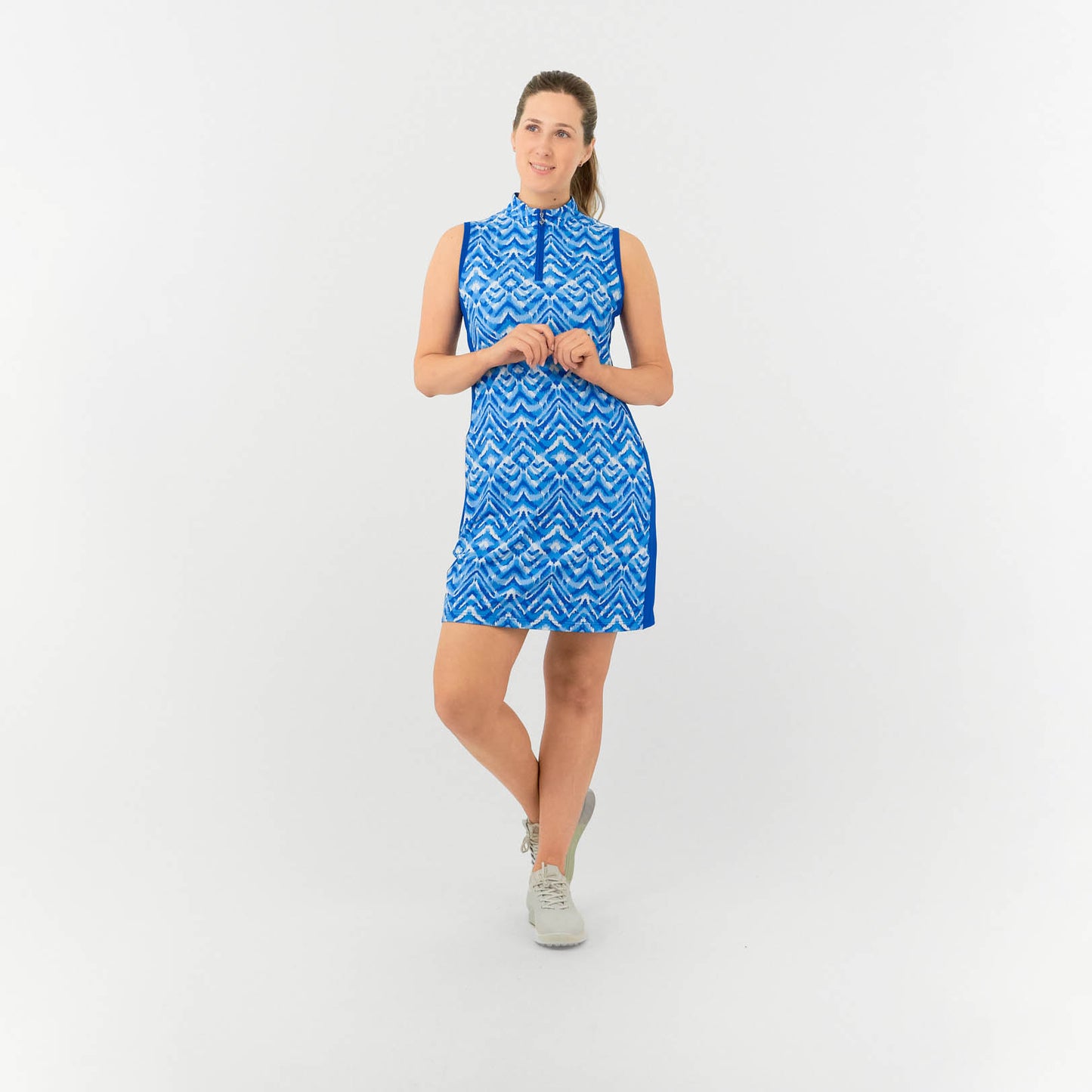 Pure Golf Sleeveless Dress in Aztec Style Print