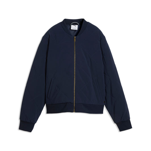 Puma Ladies Jacket In Navy - Quilted Warmth with A Contemporary Silhouette