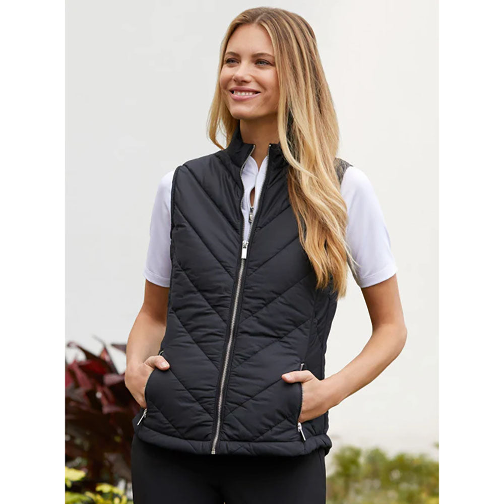 Tail Ladies Quilted Gilet in Onyx Black