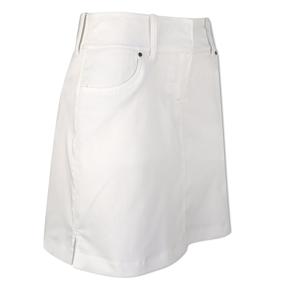 Callaway Ladies Longer Length Skort with Stretch in Brilliant White