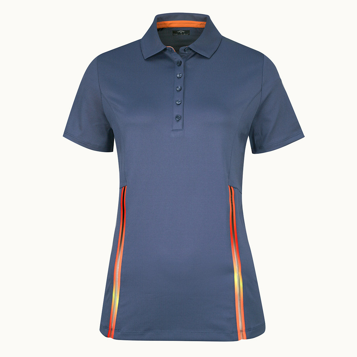 Callaway Ladies Short Sleeve Colorblock Golf Polo in Blue Indigo